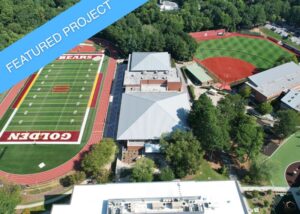 The beautiful campus of Holy Innocents Episcopal School, with the new synthetic turf athletic field.