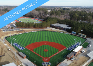 The Mount Paran Christian School baseball field, featuring a new synthetic turf infield.