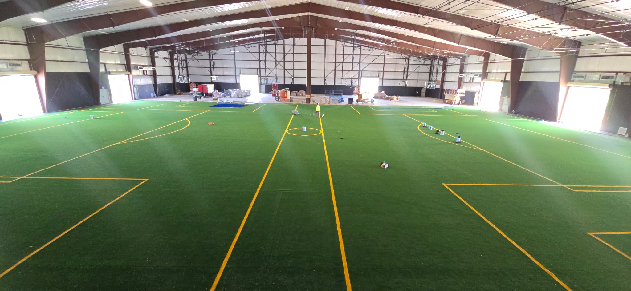 Newly installed Shaw STR field at Southern Pines Indoor Facility by Advanced Sports Group
