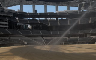 Watering the sand